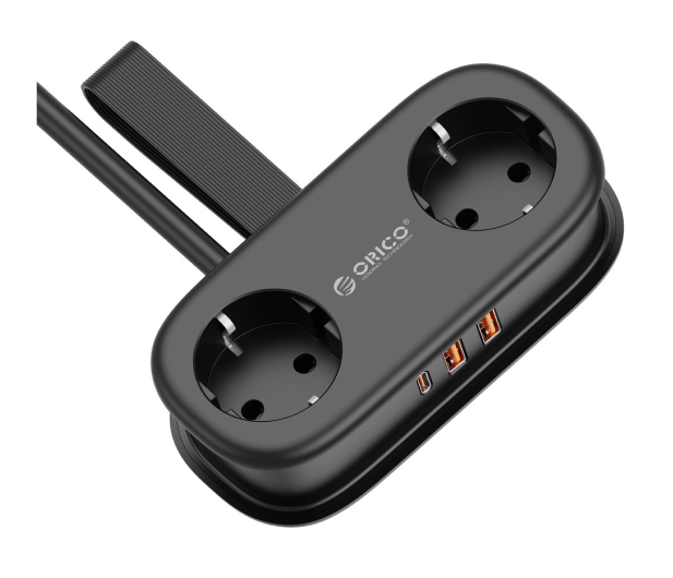 Orico Listwa zasilająca 2xSchuko, 2xUSB-A, USB-C, 1,5m , czarna - 1552189 - zdjęcie 3